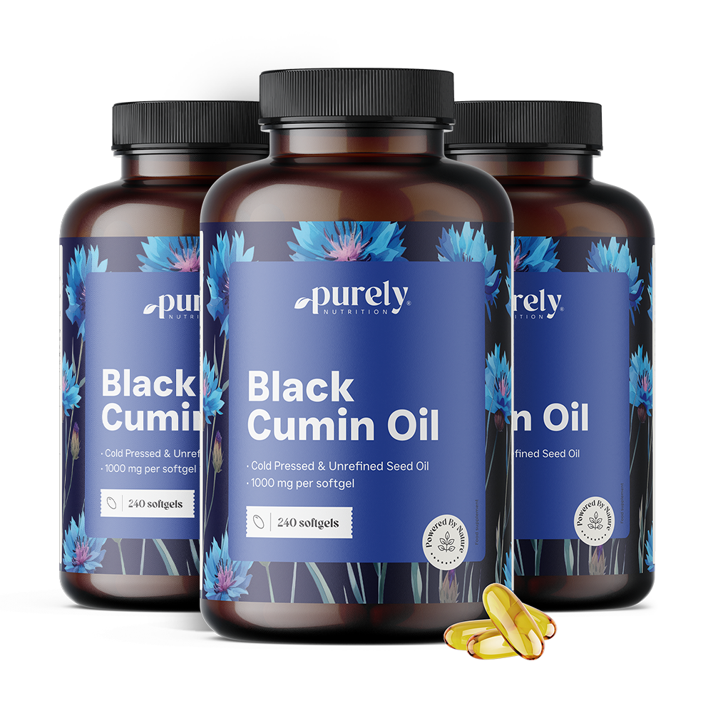 3x Ulei de chimen negru 1000 mg, total 720 de capsule moi