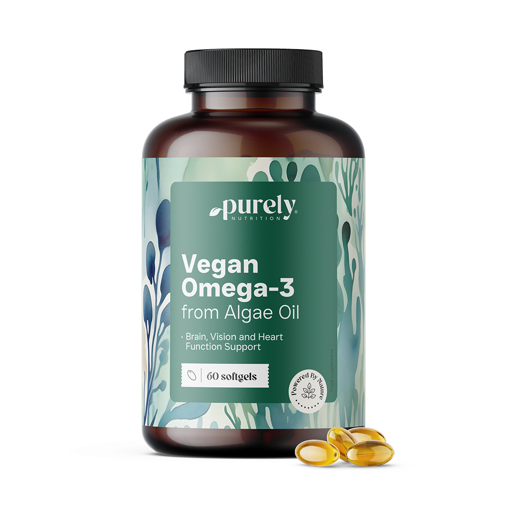 Omega-3 vegană 1000 mg - din alge, 60 de capsule moi