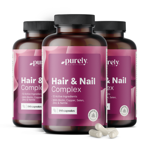 3x Hair & Nail Complex – vitamine și minerale pentru păr și unghii, total 540 capsule