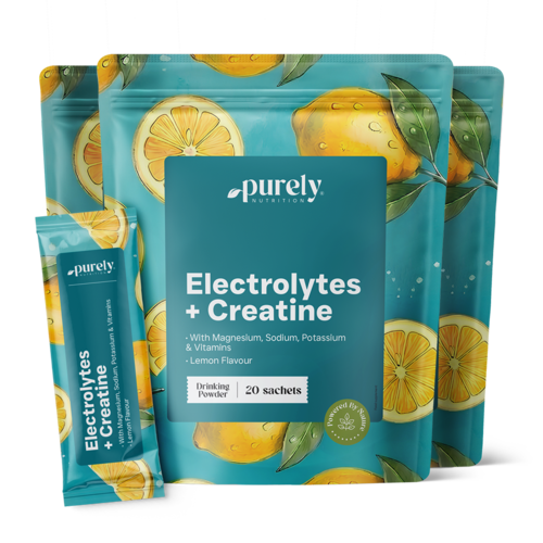 3x Electroliți cu creatină – lămâie, total 60 de plicuri