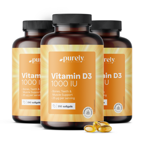 3x Vitamina D3 1000 UI, total 540 de capsule moi
